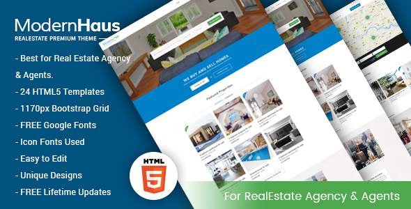 ModernHaus - Real Estate HTML Template
           TFx Gusti Attila