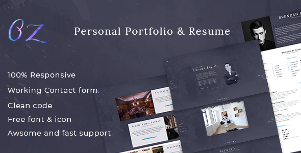 Oz - Multipurpose Portfolio HTML Template
           TFx Lucas Cedric