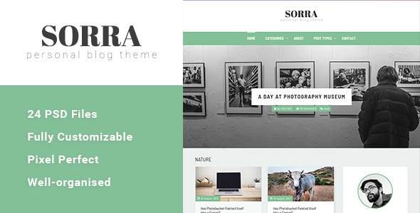 Sorra - Personal Blog PSD Template
           TFx Kingston Ed
