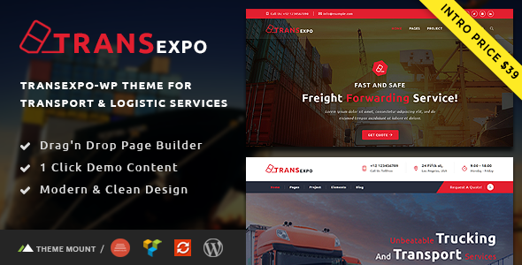 Transexpo - Logistics and Cargo Services WordPress Theme
           TFx Jimi Grover