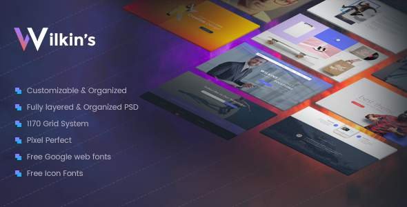 Wilkins | Website Builder Muti-Purpose PSD Template
           TFx Quintin Valentine