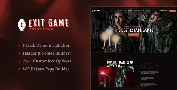 Exit Game | Real-Life Room Escape WordPress Theme
           TFx Jaden Norton