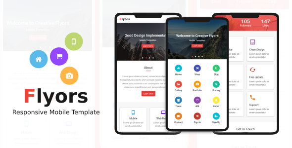 Flyors - Responsive Mobile Template
           TFx Winfred Kevork