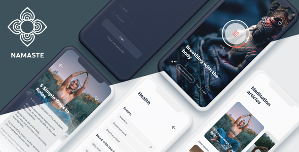 Namaste - Meditation Mobile App Sketch Template
           TFx Malone Kipling