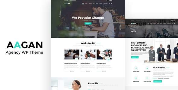 Aagan - Agency, Startup WordPress Theme
           TFx Tracey Philander