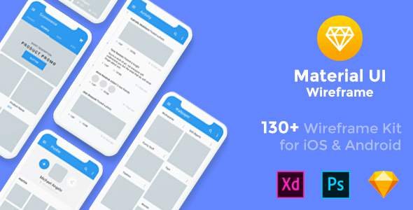 Baseframe - Wireframe UI KIT 130++ Sketch - XD - PSD Template
           TFx Ted Dee