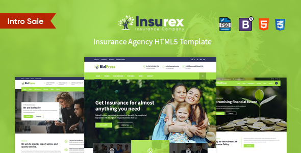 Insurex - HTML5 Insurance Template
           TFx Glenn Xzavier