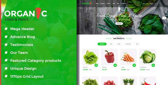 Organic Food and Fruits is modern OpenCart Theme
           TFx Max Stafford