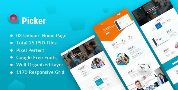 Picker - Startup and Agency PSD Template
           TFx Sal Finley