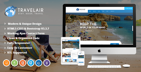 Travelair | Travel & Tour Booking HTML5 Template
           TFx Hovo Bryon