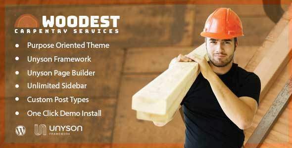Woodest - Wood Carpentry WordPress Theme
           TFx Bernie Bob