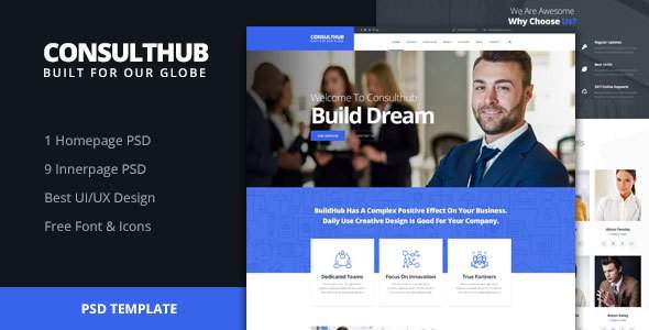 Consulthub - Consultancy Business PSD Template
           TFx Eli Sidney