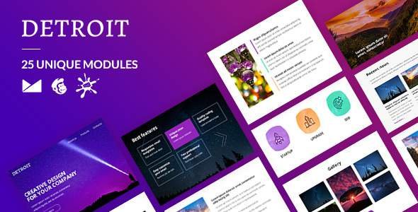 Detroit Email-Template + Online Builder
           TFx Nicholas Harris