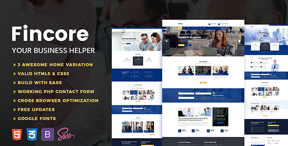 Fincore - Consulting Finance & Business Template
           TFx Howard Gore