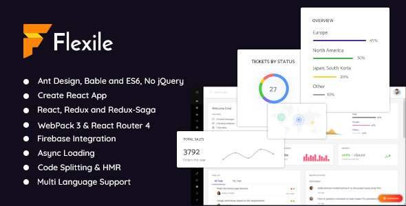 Flexile - React Redux Admin Template based on Ant Framework
           TFx Clancy Isiah