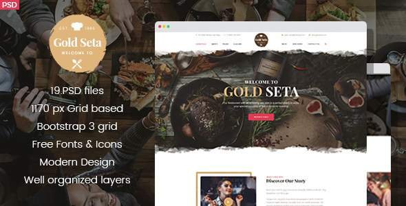Gold Seta - Cafe PSD Template
           TFx Indigo Gabe