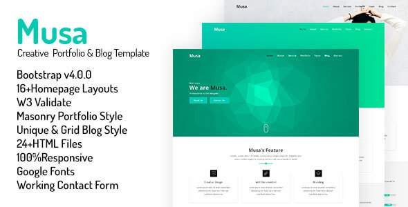 Musa Creative Portfolio & Blog Template
           TFx Rollo Roger
