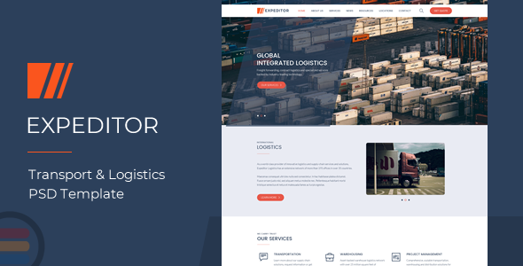 eXpeditors - Transport & Logistics PSD Template
           TFx Nigel Bysshe