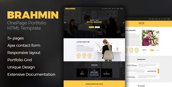 Bahmin – Responsive One Page Portfolio template
           TFx Selby Krikor