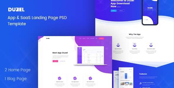 Duzel - Software, App & Saas Landing page Template
           TFx Ararat Floyd