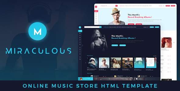 Miraculous Online Music Store HTML Template
           TFx Nat Athelstan