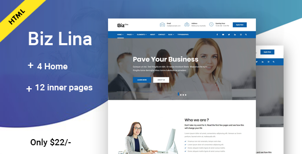 Biz Lina - Multi-Purpose Business Template
           TFx Kaleb Arlie