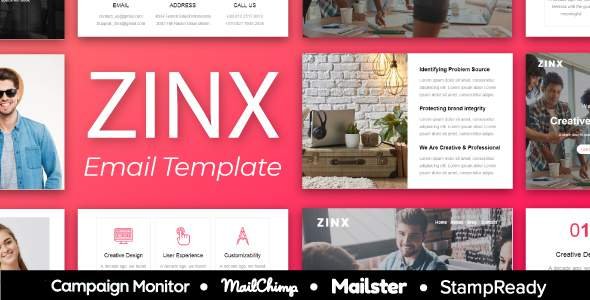 ZINX - Multipurpose Agency Email Template With StampReady, Mailster, Mailchimp, Campaign Monitor
           TFx Wayan Presley