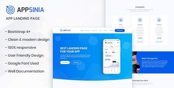 AppSinia - App Landing Page
           TFx Angel Jimmy