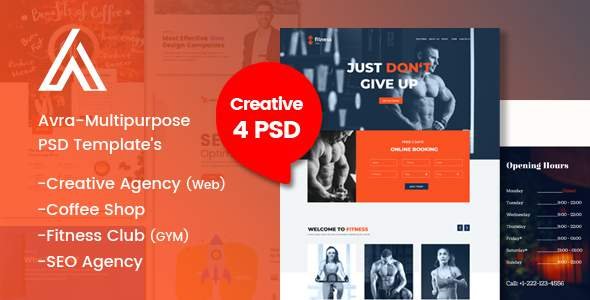 Avra-Multipurpose Business Landing Page & Templates:
           TFx Brooks Clark