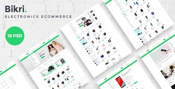 Bikri | Electronics eCommerce PSD Template
           TFx Morley Art