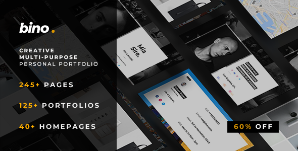 Bino — Multi-Purpose Personal Portfolio Template
           TFx Austen Wardell