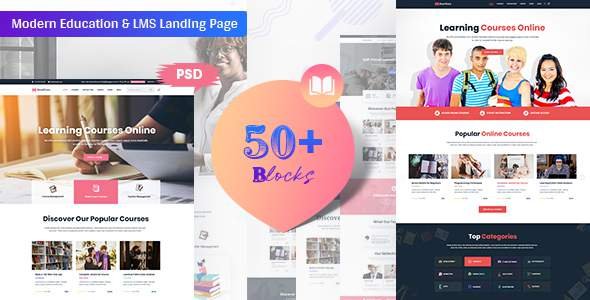 Bookflare - A Modern Education & LMS PSD Template
           TFx Ritchie Reynold