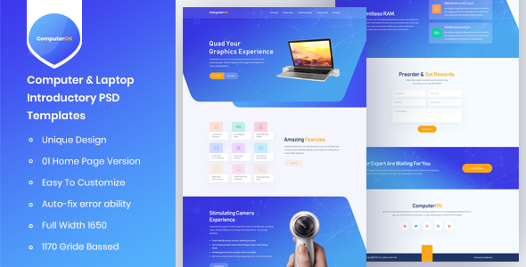 ComputerON - Computer & Laptop Introductory PSD Templates
           TFx Notah Hasdrubal