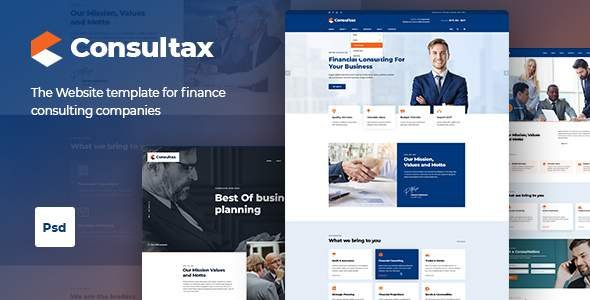 Consultax | Finance Consulting PSD Template
           TFx Robin Chile