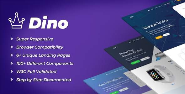 Dino - Landing Pages HTML Template
           TFx Riku Pearce