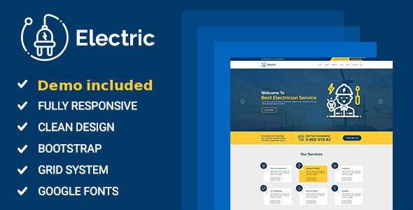 ElectricShop - Responsive Drupal 8.5 Electrical Service Theme
           TFx Jace Alvin