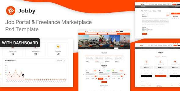 Jobby - Job Portal and Freelance Marketplace PSD Template
           TFx Lawrence Stevie