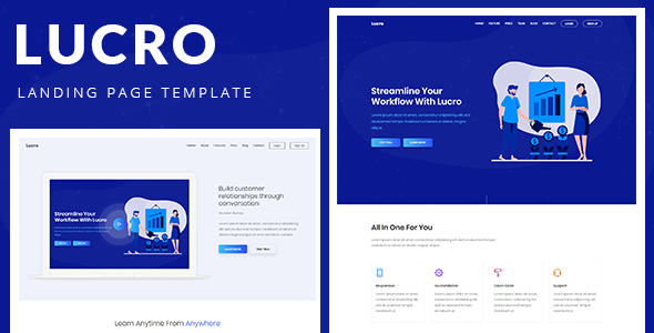 Lucro – Responsive Bootstrap 4 Landing Template
           TFx Blaze Hachiro