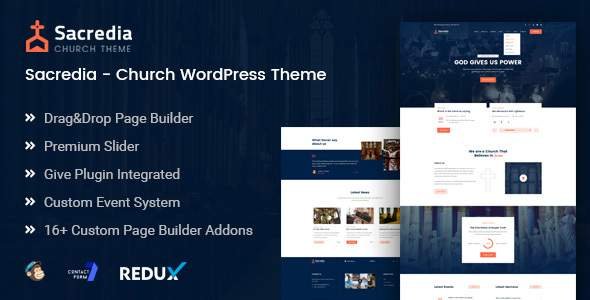 Sacredia - Church and Non-profit WordPress Theme
           TFx Iggy Wenceslas