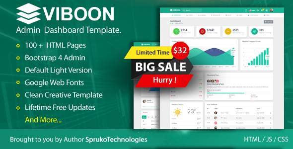 Viboon - Bootstrap 4 Fully Responsive Admin Dashboard HTML Template
           TFx Morty Trent