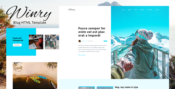 Winry - Creative Responsive Blog HTML Template
           TFx Drummond Braden