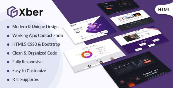 Xber – ICO Cryptocurrency & ICO Landing Page HTML Template
           TFx Edwyn Fraser