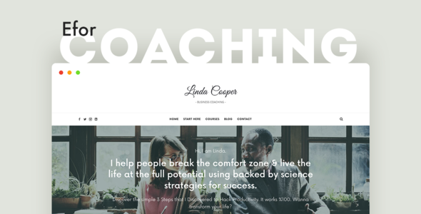 Efor - Coaching & Online Courses WordPress Theme
           TFx Calvin Gerald