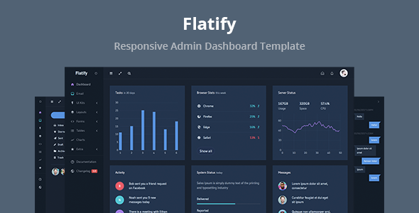 Flatify - Responsive Admin Dashboard Template
           TFx Ptolemy Ryuunosuke