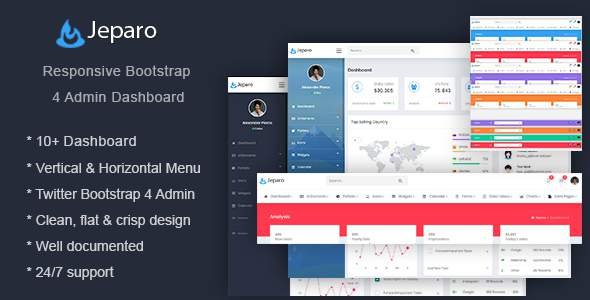 Jeparo - Responsive Bootstrap 4 Admin Dashboard Template
     TFx Danny Roscoe