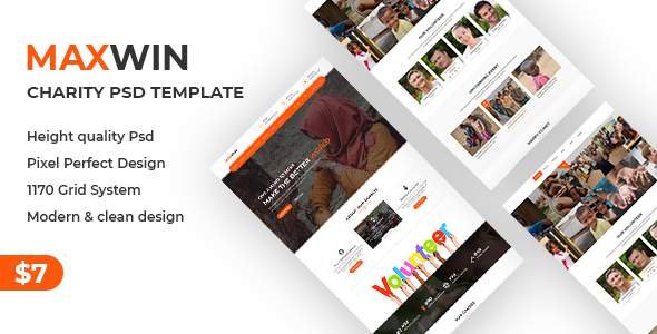 Maxwin - NonProfit Charity PSD Template
     TFx Cameron Carlton