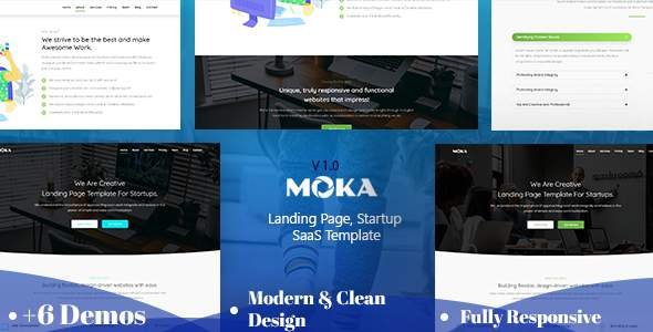 Moka - Landing Page, Startup HTML Template
     TFx Reagan Morley