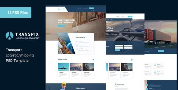 Transpix - Transport & Logistic PSD Template
           TFx Takuya Wira