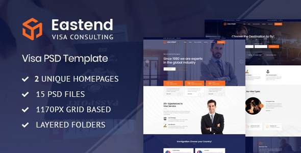 Eastend - Visa Immigration Consulting PSD Template
       TFx Allyn Rodge