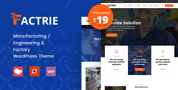 Factrie - Manufacturing / Engineering & Factory WordPress Theme
       TFx Reginald George